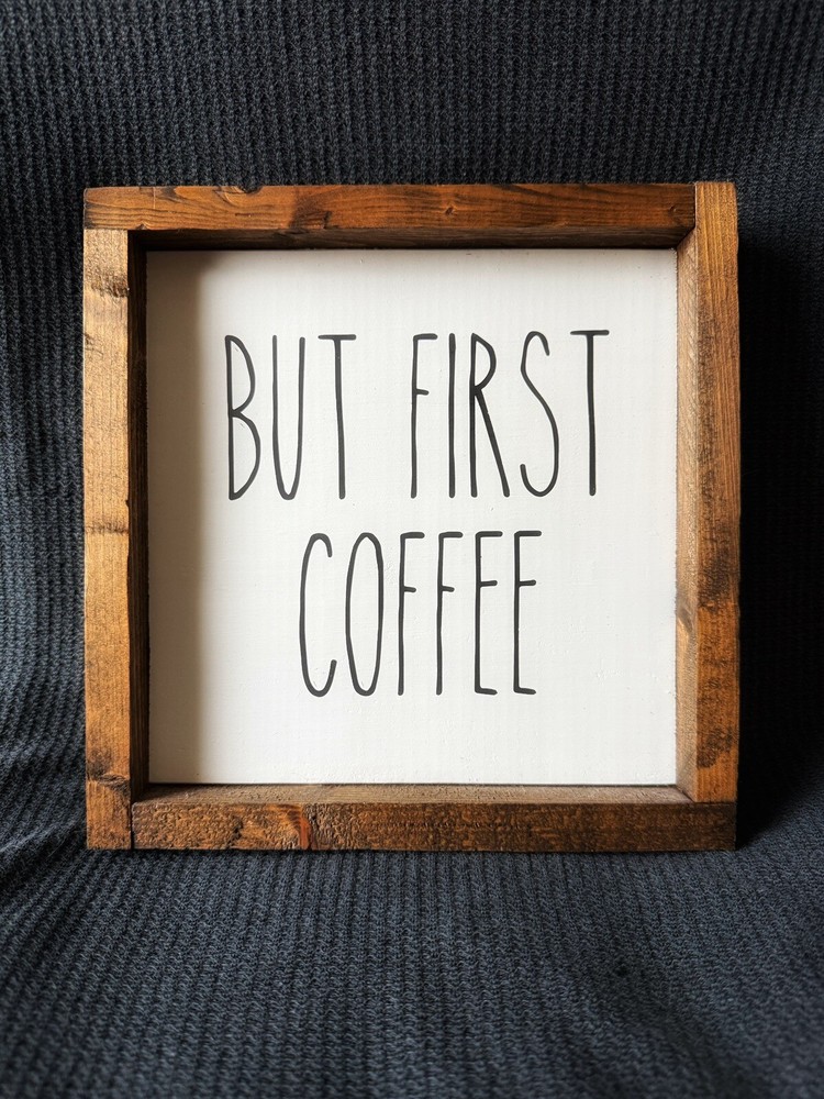 Handmade Birch Farmhouse Kitchen Wall Decor 8 1/2 X 8 1/2 X 1 1/2”