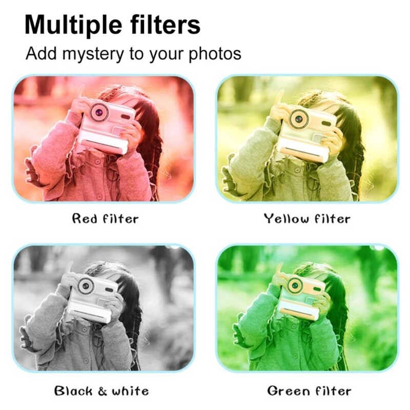 Thermal Print Camera 1080P Resolution Type C Port with Built In Filling Light