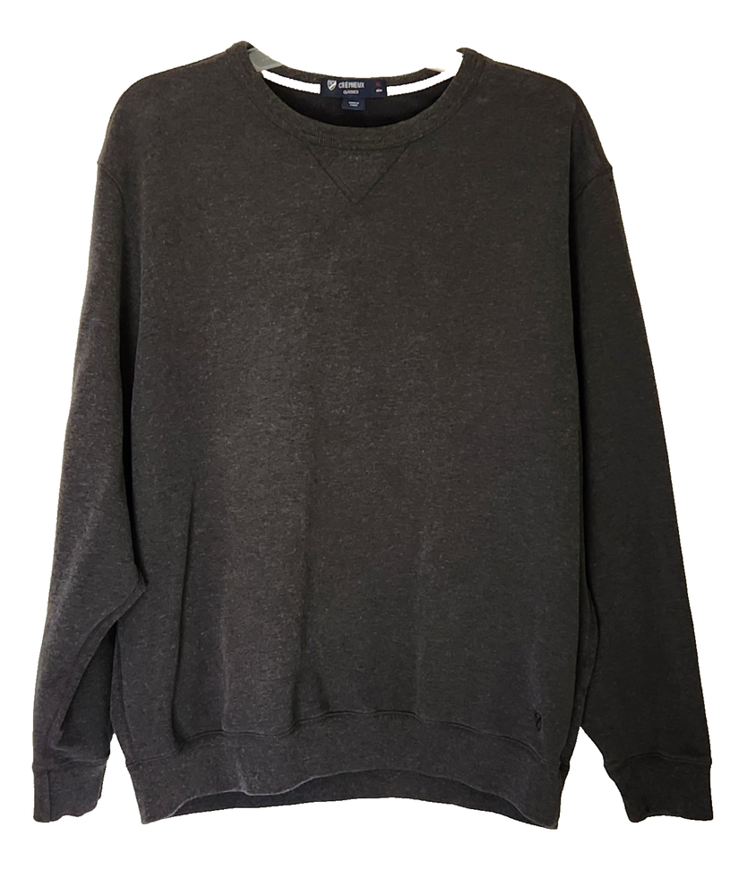 Cremieux Classics Crewneck Oversized Pullover Sweatshirt Drk Gray Men Size XL