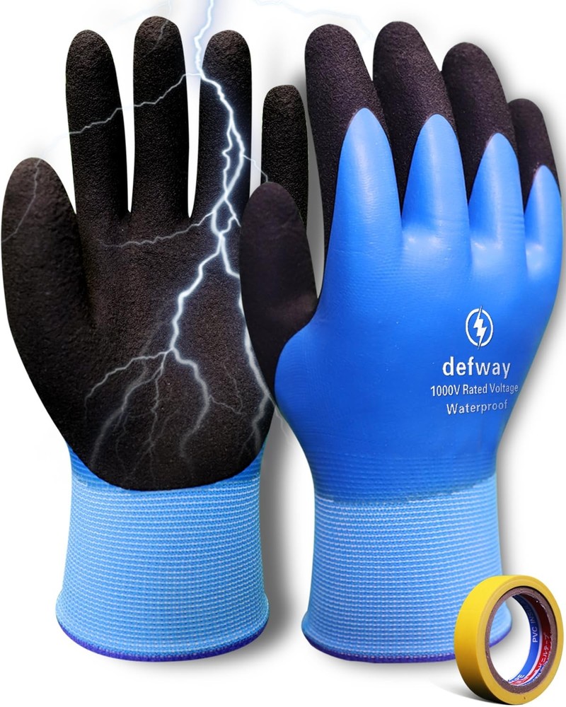 defway 1000V Insulated Work Gloves for High Voltage Electrician Safety