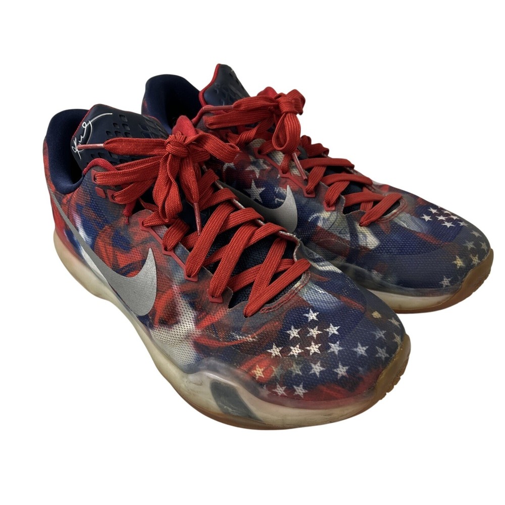 Nike Kobe 10 Independence Day USA Mens Size 10.5 Basketball Shoes