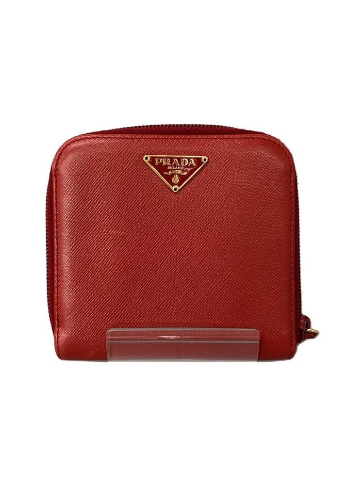 Prada Red Saffiano Leather Wallet for Men or Women