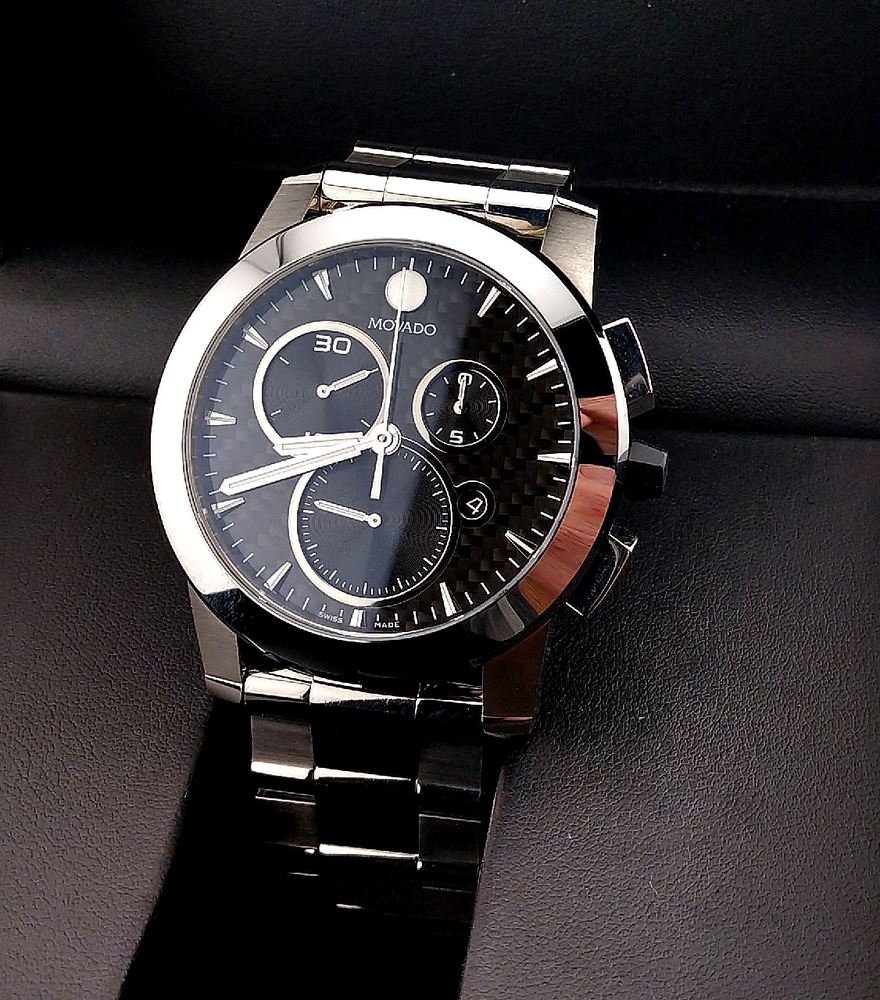 Movado Men's Vizio Carbon Fiber Chronograph W/Tungsten Carbide Case: #83.C5.1890