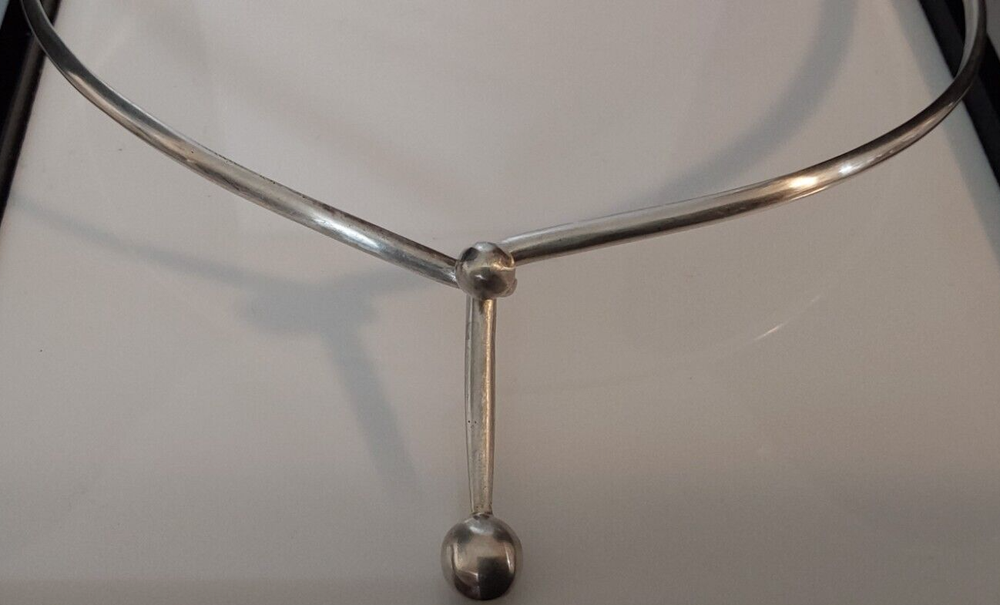 Sterling Silver 925 Ball Wrap Neckwire
