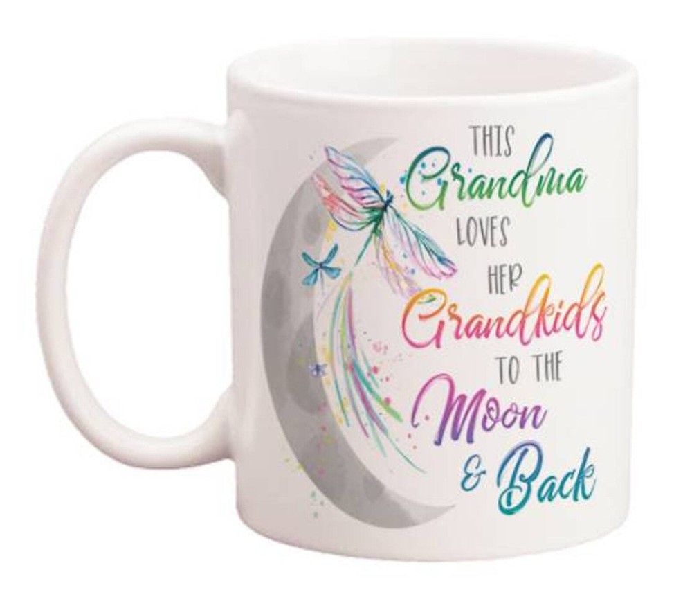 This Grandma Loves Her Grandkids To The Moon And Back Personalised Mug For