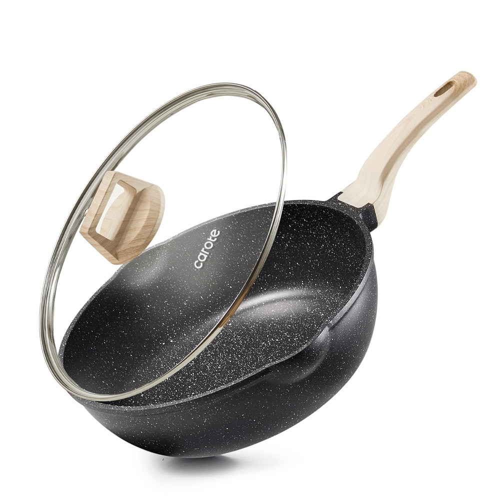 Carote 6.5qt Non-Stick Saute Pan with Helper Handle - Granite Stone, 12.5