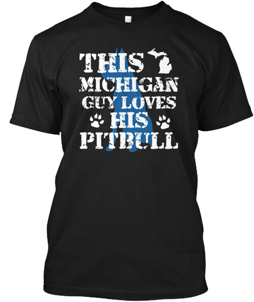 Michigan Pitbull Guy T-Shirt Made in the USA Size S to 5XL