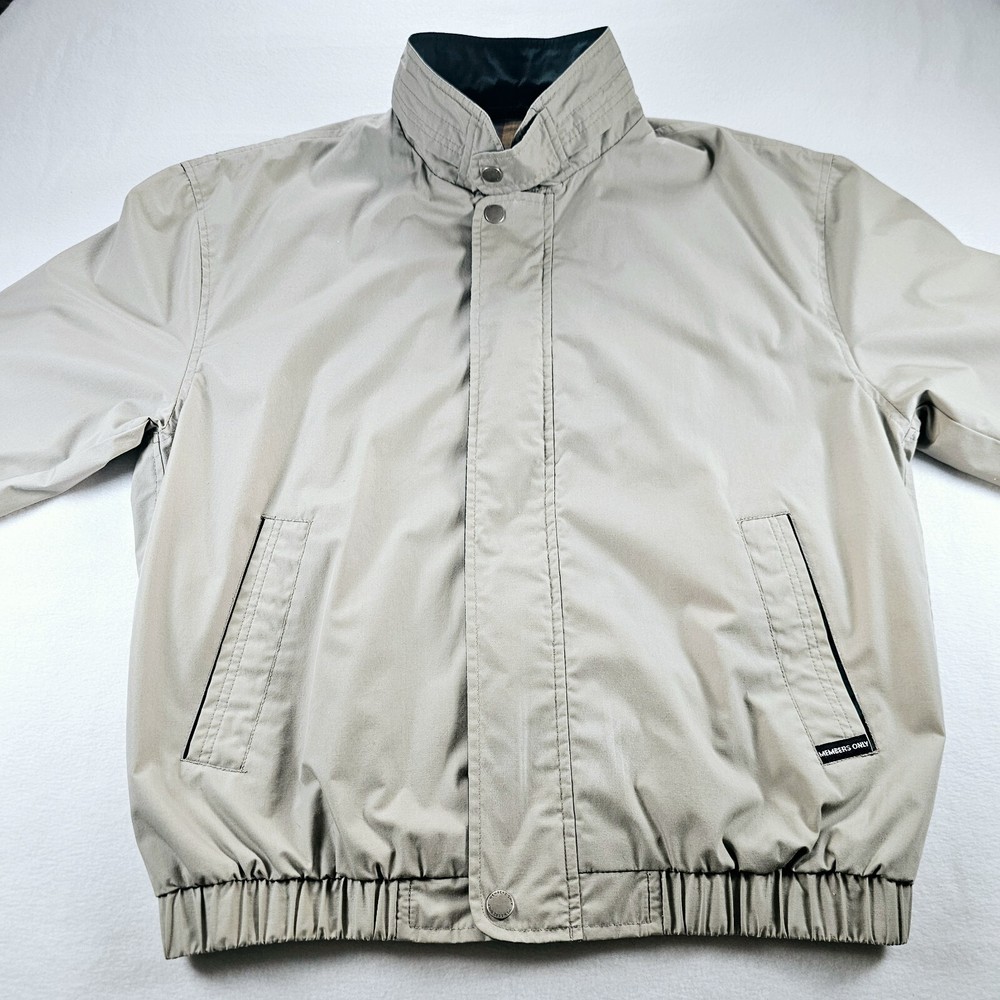 Vintage Members Only Jacket Mens Medium Full Zip Button Coat Excellent Condition-image