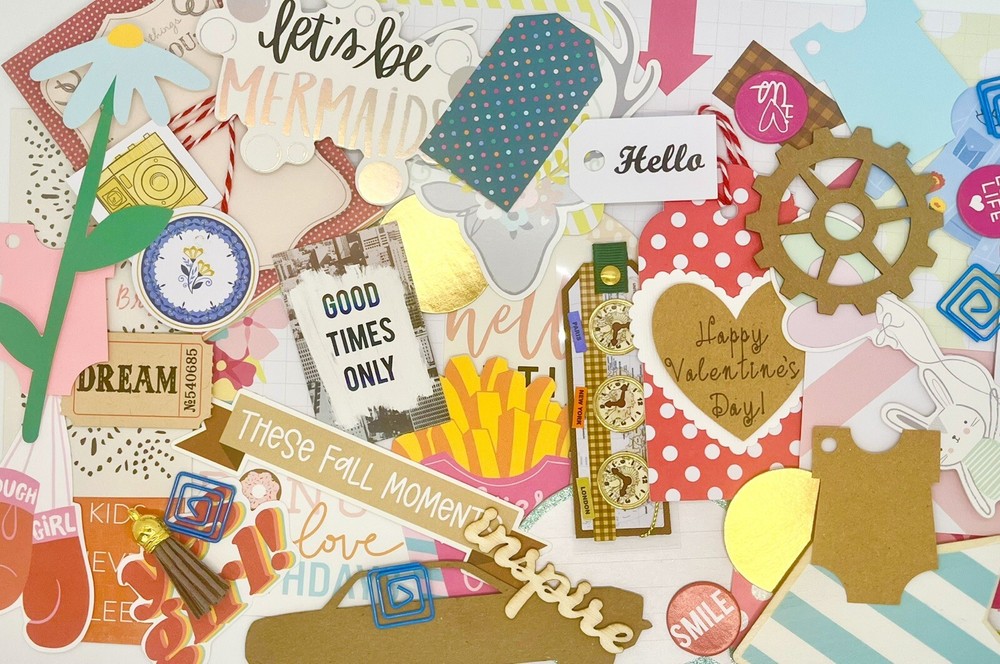 50 + Piece Ephemera Lot Paper Supplies Junk Journal Scrapbooking.  Mix #1