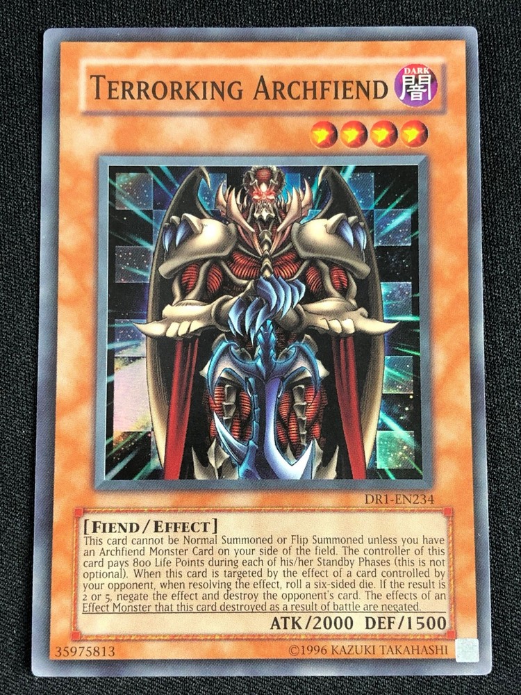 YuGiOh Terrorking Archfiend DR1-EN234 Super Rare Light Play