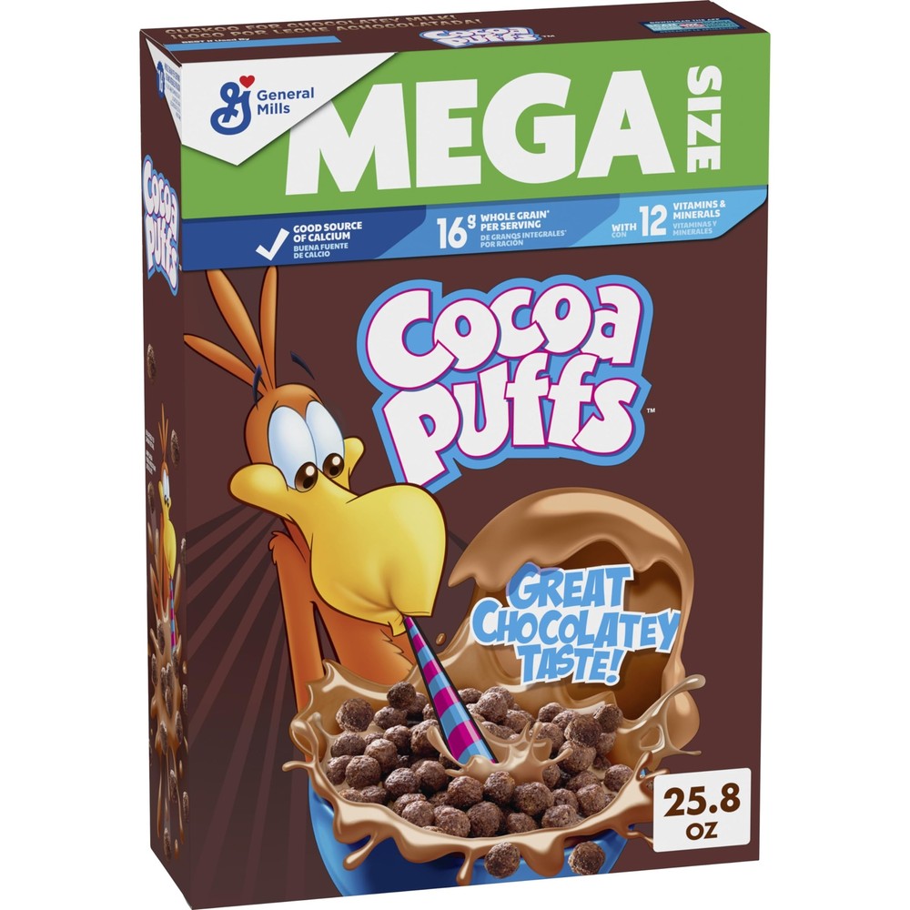 Cocoa Puffs Chocolate Cereal Family Size 25.8oz Box