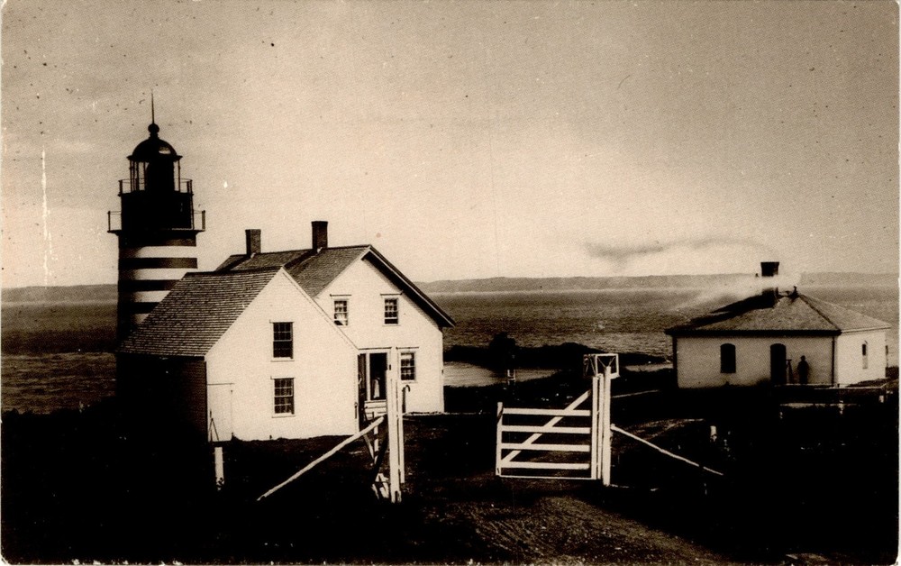 West Quoddy Lighthouse, Lubec, ME, 1858, 1808, Postcard