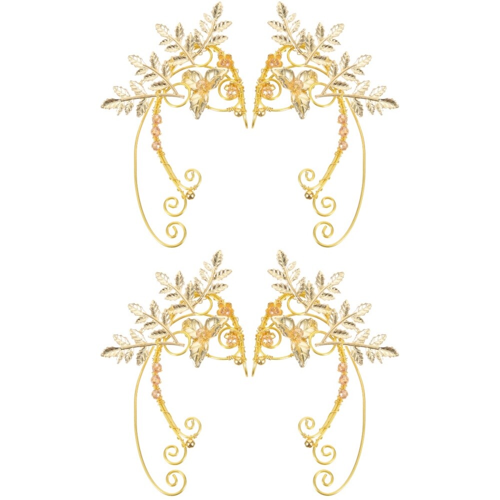 2 Pairs Sterling Silver Ear Cuff Light Weight Earrings Miss