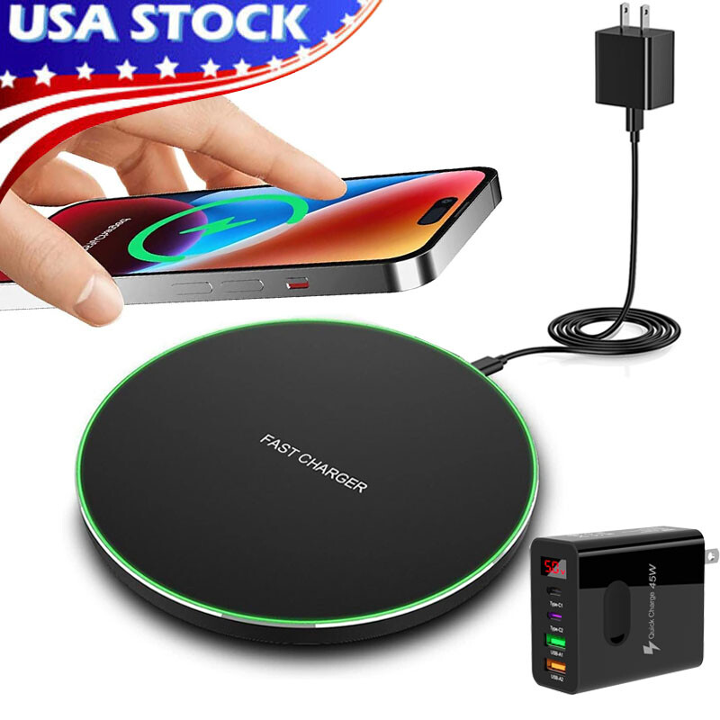 60W Wireless Phone Matte Charger Pad Fast For Google Pixel 9 8 Pro 7A 7 6 5 4 XL
