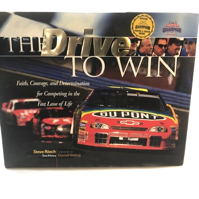 Nascar Book The Drive to Win+ Patch, Poster  Driver Tips -Ideas -Free Shipping