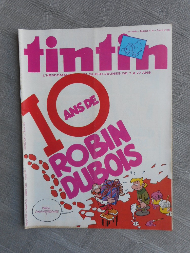 View Tintin 2e Series No. 208 Turk of Groot Robin Dubois 1979 IN Good Condition