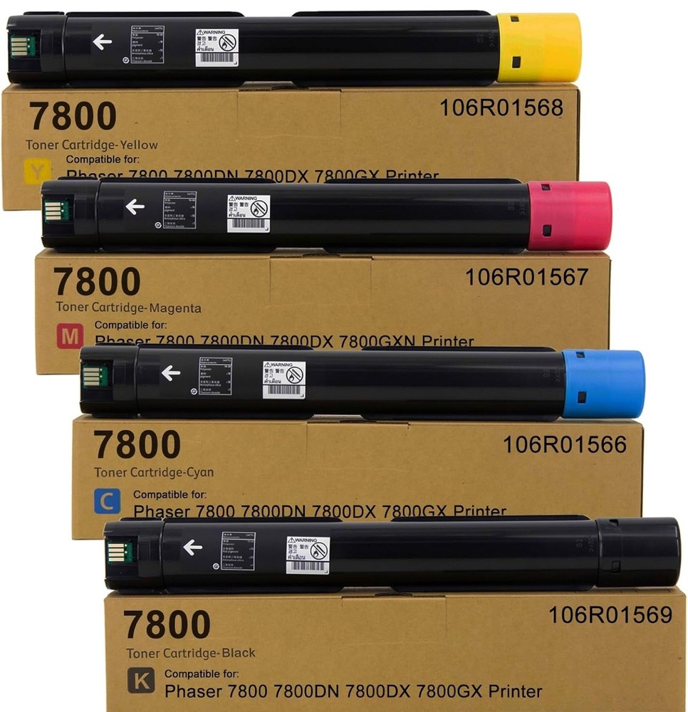 Phaser 7800 Toner Cartridge 106R01569 106R01566 106R01567 106R01568 Replacement