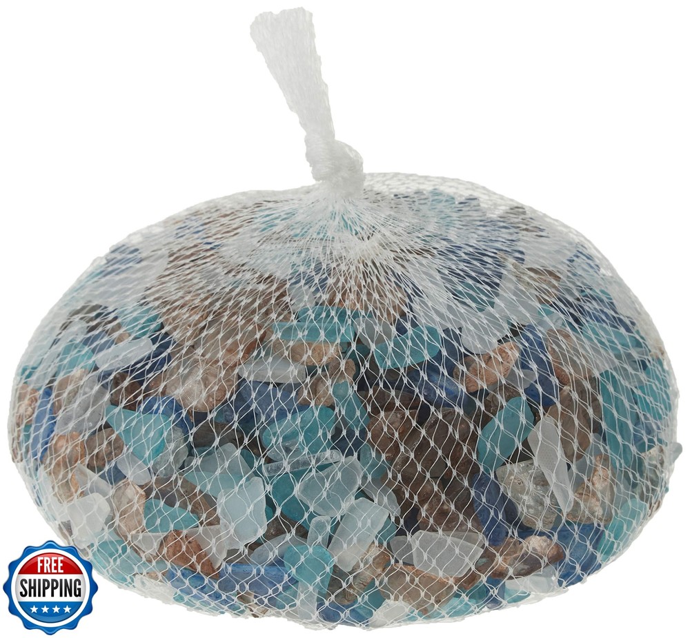 Galapagos Aquarium Sea Glass Pacific Mix 4lb Bag for Fish Tanks
