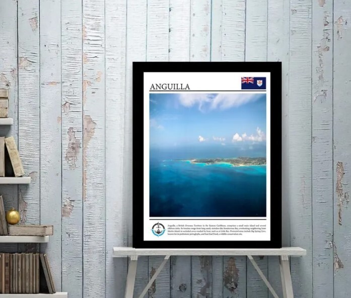 Anguilla Poster Print Stunning Coastal Photography Vibrant Beach