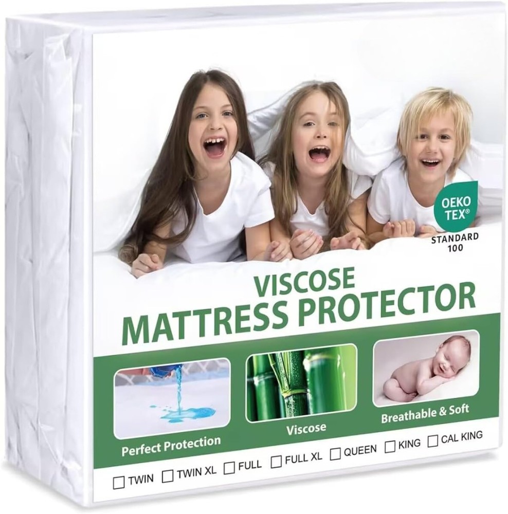 Bamboo Mattress Protector Hypoallergenic & Breathable Waterproof - GG Home