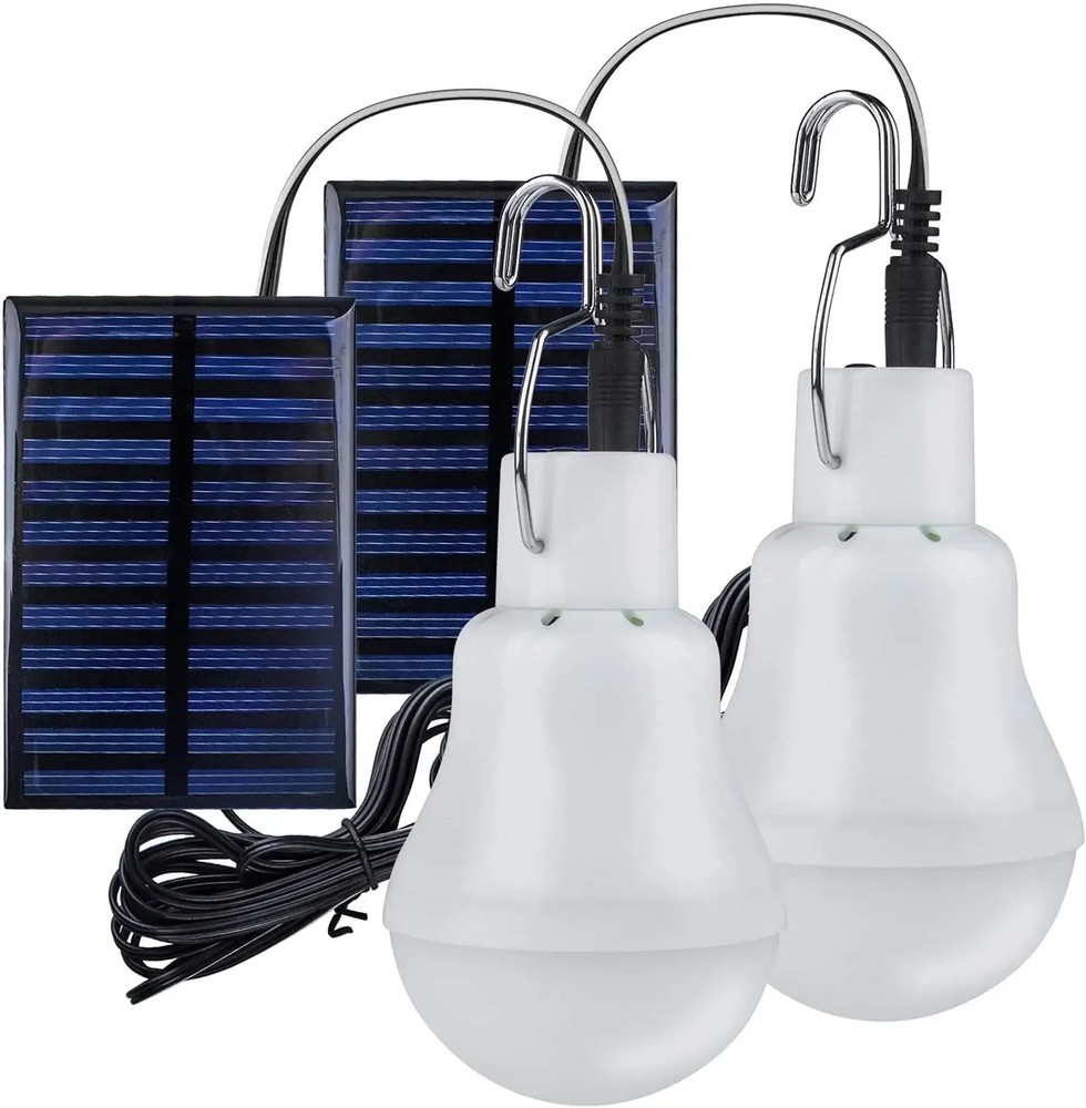 LED Solar Bulb Light Waterproof Outdoor 5V USB Charged Hanging Emergency Lamp