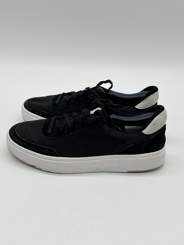 Kizik Prague Mens Slip-On Sneakers Black Suede Canvas Hands-Free