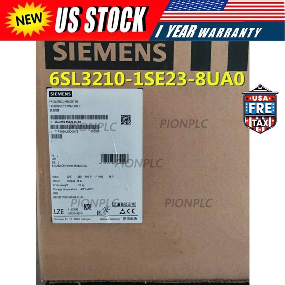 New Siemens 6SL3210-1SE23-8UA0 converter Power Module PM340 6SL3 210-1SE23-8UA0