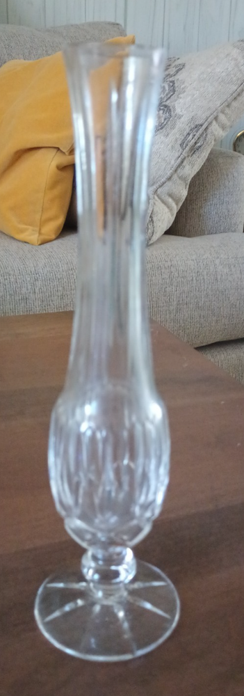 Vintage Waterford Crystal Hand-Cut Footed Bud Vase Irish Elegance