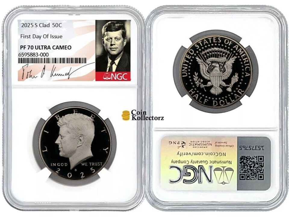 Presale 2025 S Kennedy Half Dollar 50C NGC PF70 Ultra Cameo First Day Of Issue-image
