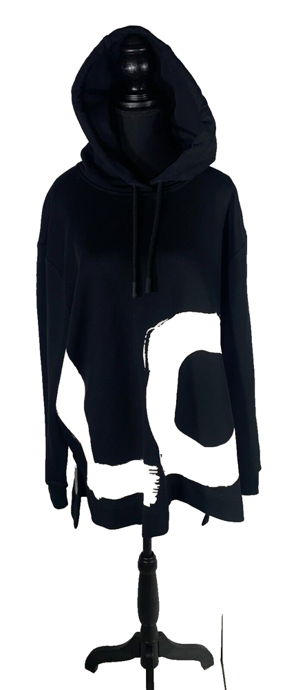 BURBERRY London Aurore LOVE Black Oversized Hoodie - Sz. Small Petite