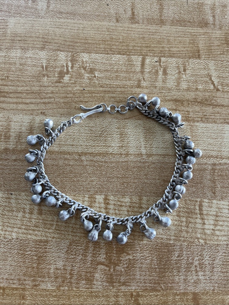 Vintage Indian tribal anklet with bells, 25 cm.