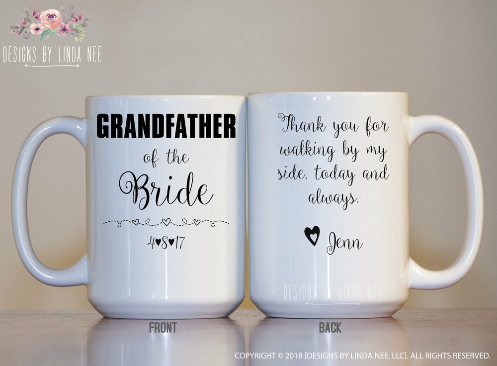 Grandfather Of The Bride Mug Grandfather Wedding Gift Wedding Thank You Gift