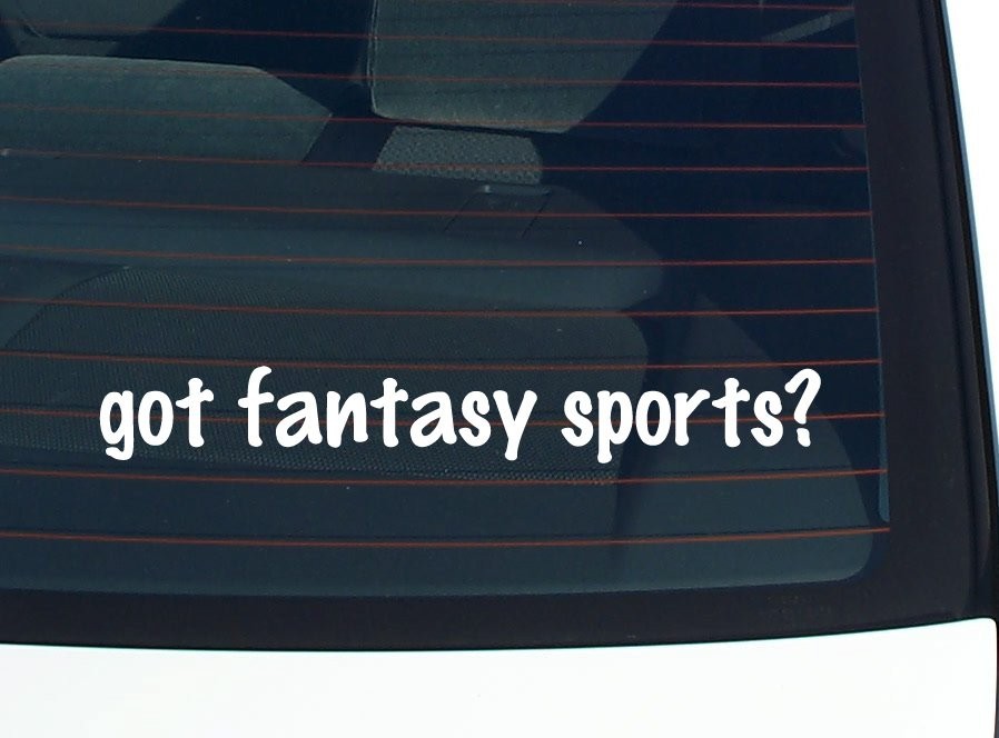 Fantasy Sports Fan Car Decal Bumper Sticker Funny Vinyl Window