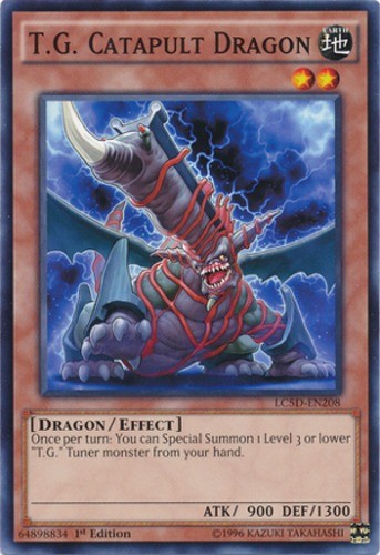 T.G. Catapult Dragon LC5D-EN208 Common 1st Edition Lightly Played Legendary Card