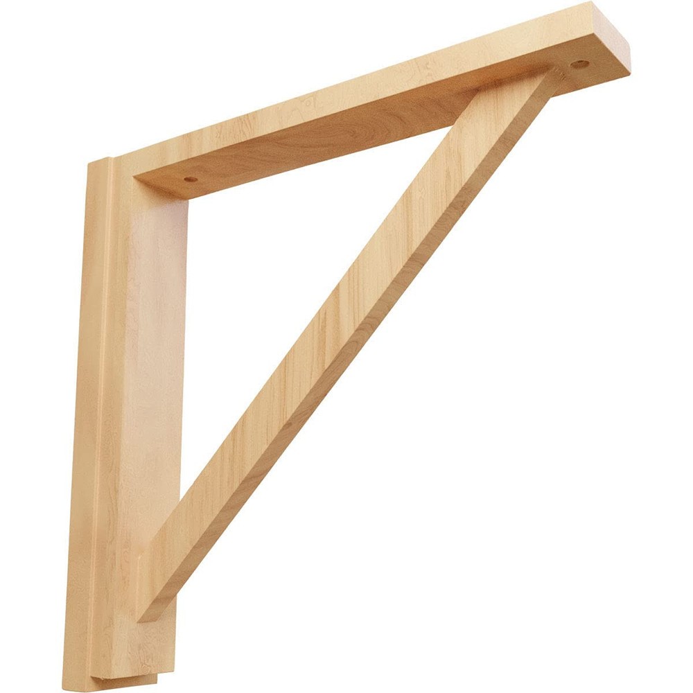 2.5W x 14.75D x 14.25H Red Oak Traditional Shelf Bracket