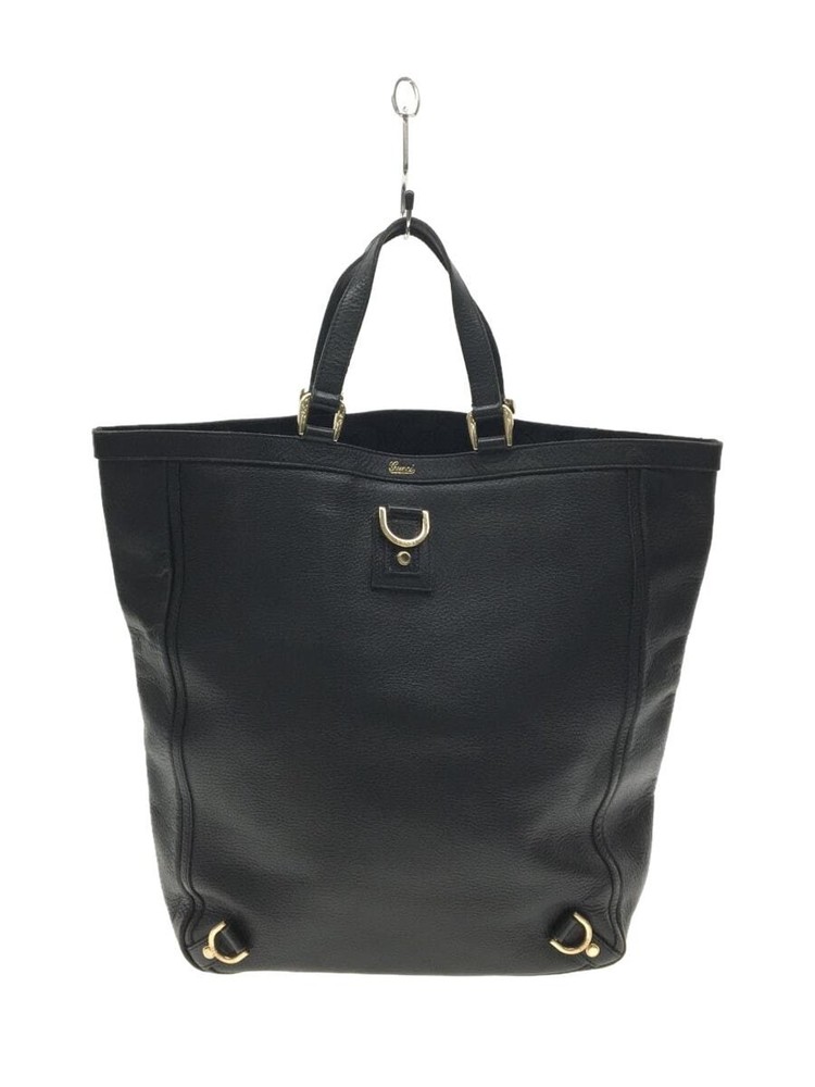 GUCCI Leather Tote Bag in Black with Minor Scratches
