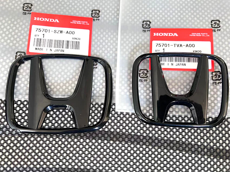 2018-22 Gloss Black Honda Accord Emblem Nameplate Sticker Front Rear