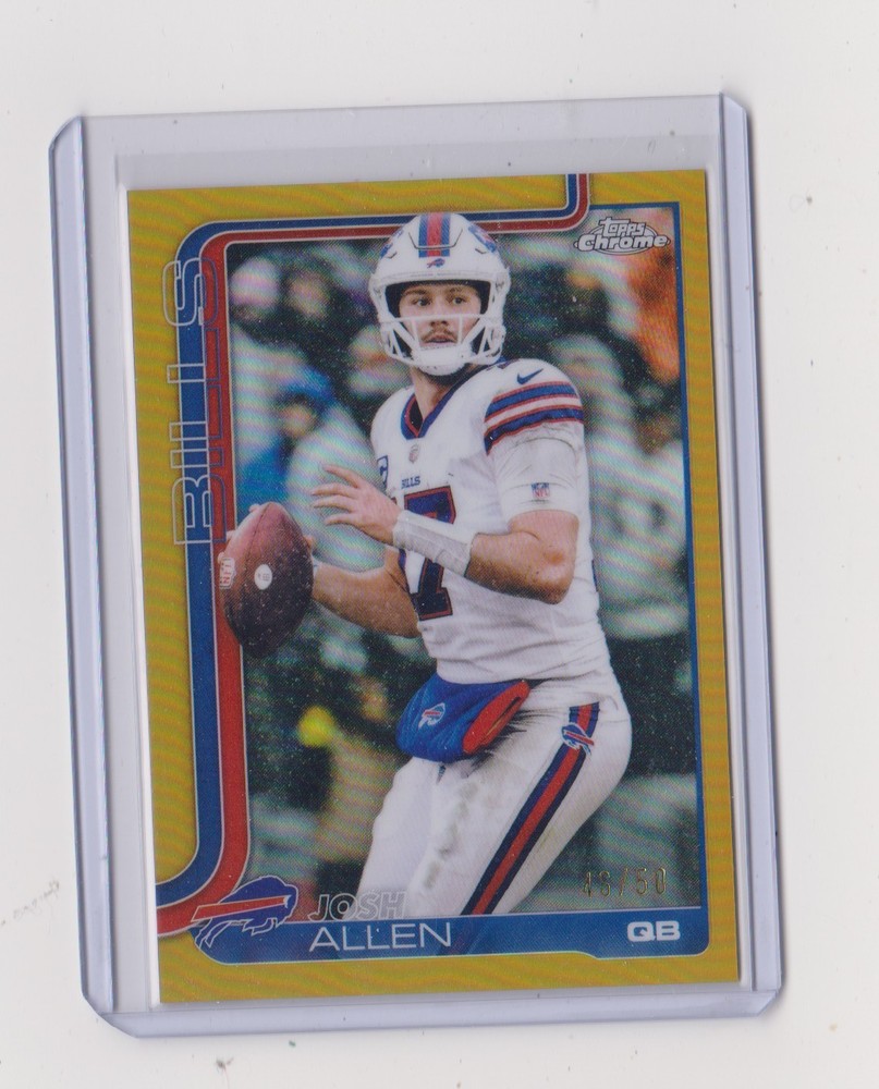 Josh Allen 2025 Topps Chrome Gold Refractor #46/50  BILLS