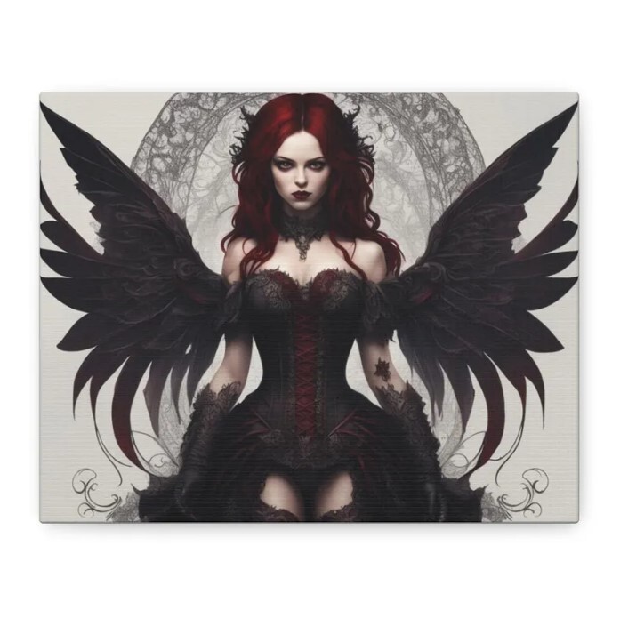Wall Art for Fantasy Home Decor Lovers. Art Title: Bloodrose Angel