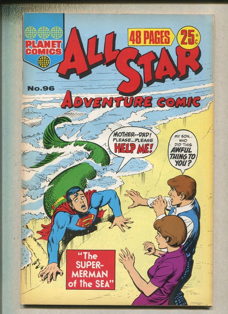 All Star Adventure Comic 96 VF Superman Planet Comics Australia D3