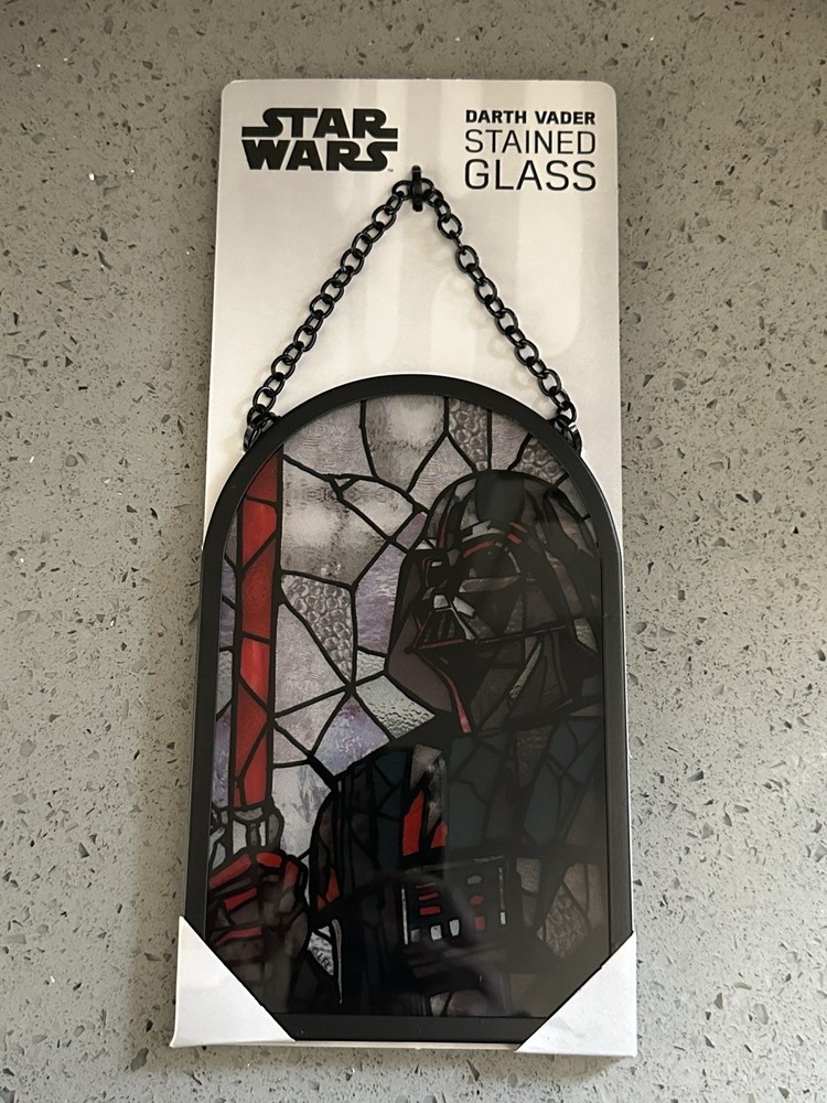 Disney Star Wars Darth Vader Lightsaber Stained Glass Sun Catcher 2025 NEW 7”