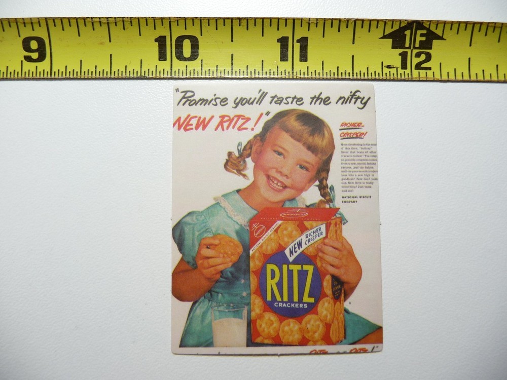 FUN OLD AD ADVERTISEMENT CRACKERS DECAL STICKER FOOD