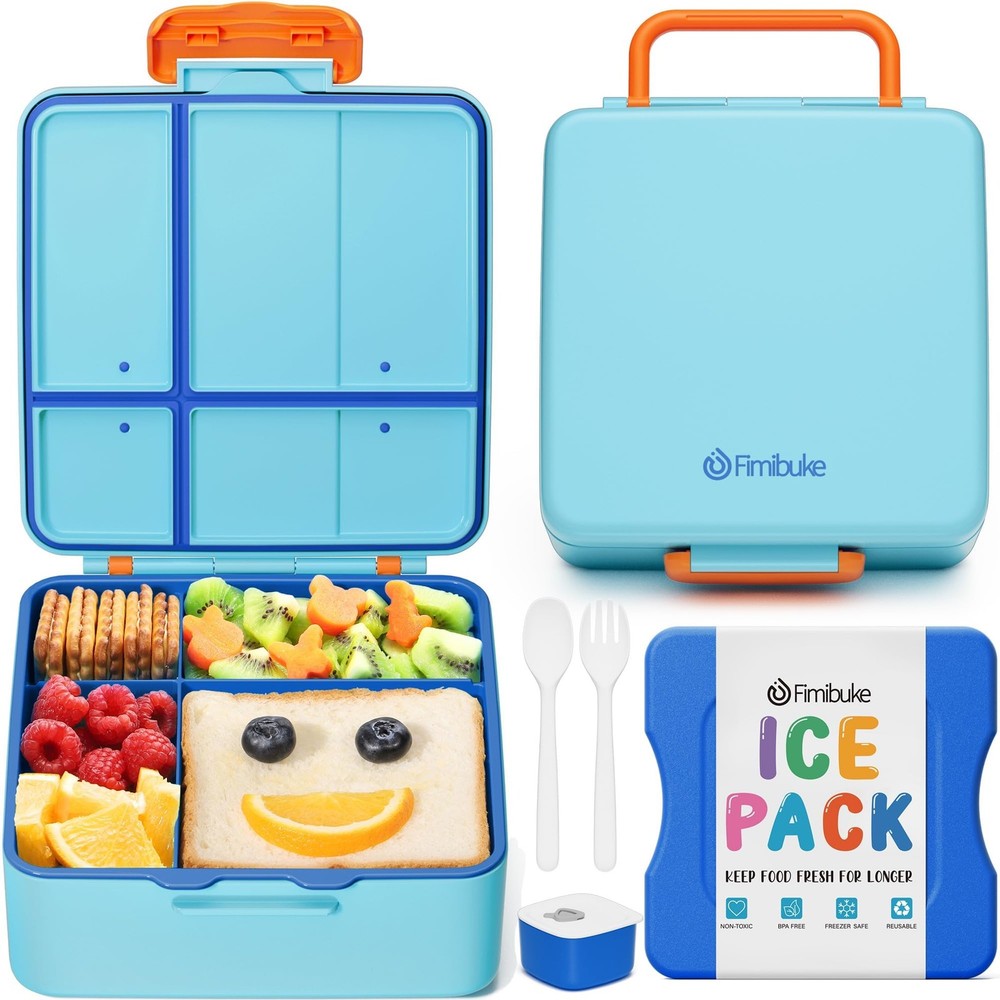 Chill Bento Box for Kids Adult, Leak Proof Toddler Lunch Box with Ice Pack Ke...