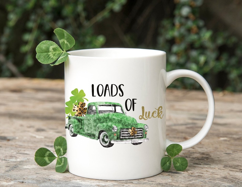 St Patricks Day Coffee Mug Vintage Truck Mug Personalized St Pattys Day Mug Sham