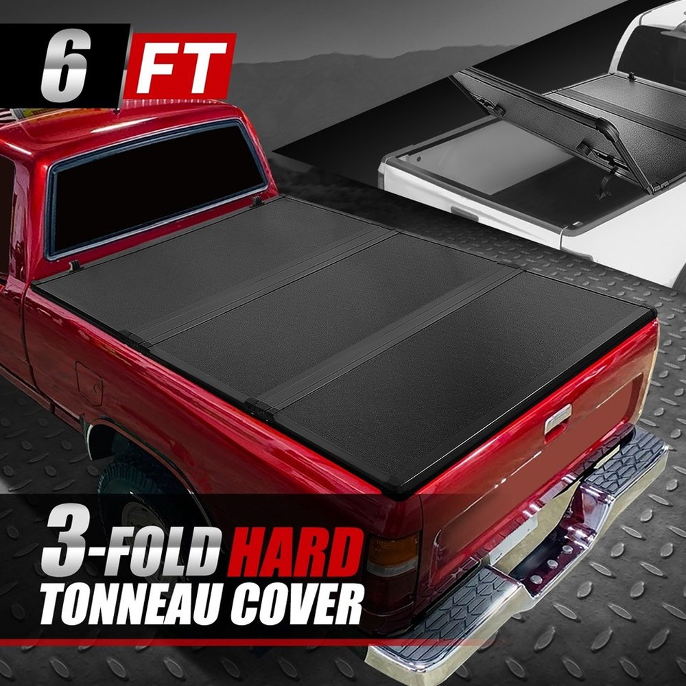Tri-Fold 6FT Pickup Truck Bed Hard Tonneau Cover For 2016-2023 Toyota Tacoma