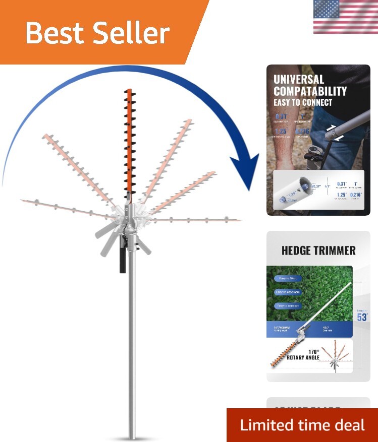 16” Heavy Duty Universal Dual-Action Articulating Hedge Trimmer Attachment