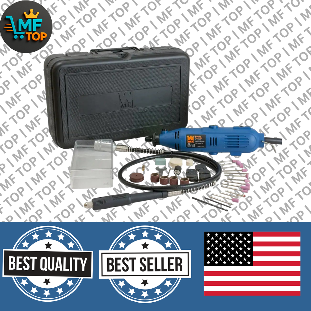 WEN Variable Speed Rotary Tool Kit Dremel Rotary Grinder Cutter with Flex Shaft
