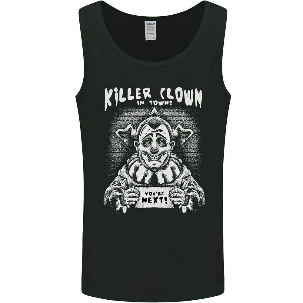 Killer Clown in Town Halloween Mens Vest Tank Top