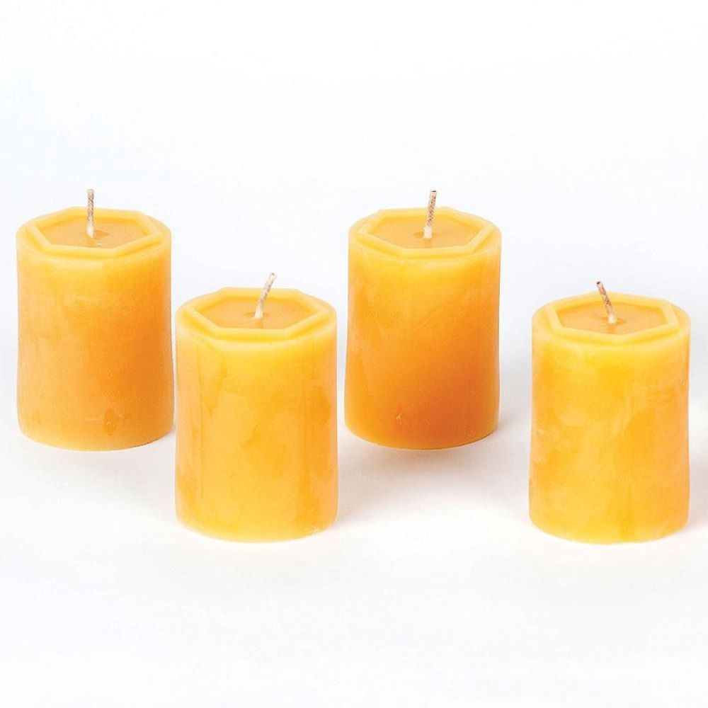 Beeman 100% Pure Beeswax Votive Candles 4-Pack