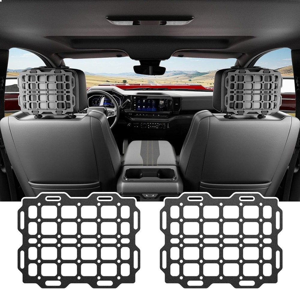 For Universal Gadget Holder Tactical Headrest Organizer Molle Panel Seat Back